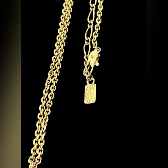 Yves Saint Laurent - 
 Genuine YSL Logo Chain Necklace with Rhinestones - Picture 5 of 6